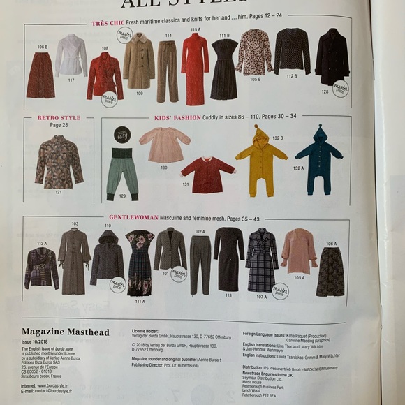 Burda Style Magazine - October 2018 - Picture 2 of 4